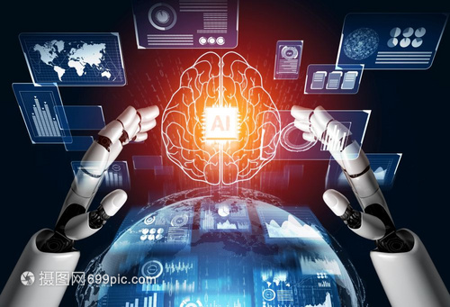 3d使未來機器人技術開發(fā)工智能和機器學習概念成為未來機器人技術開發(fā)3d為人類未來生命進行全球機器人生物科學研究